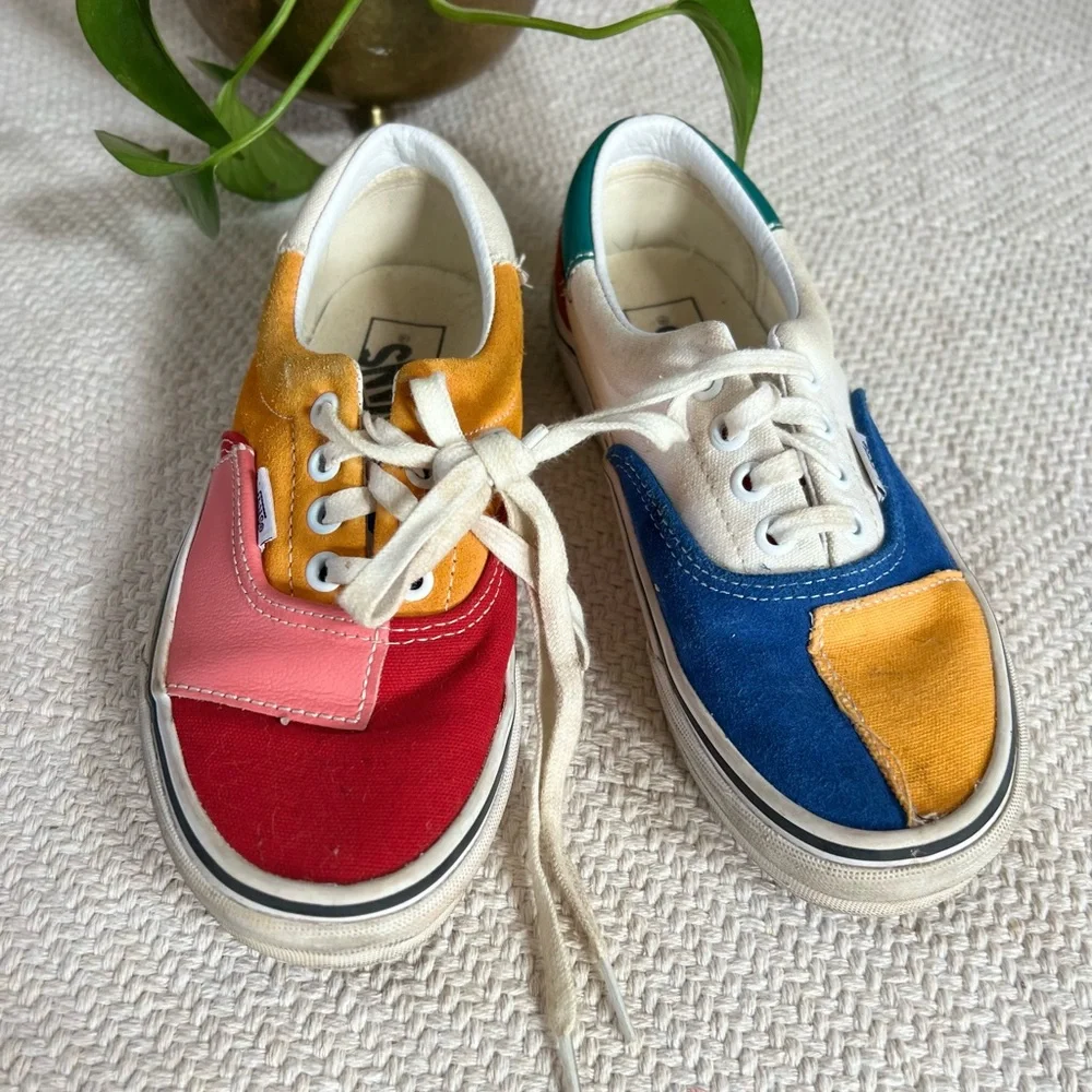 Vans Era Patchwork Multi Colorblock Suede & Canvas Low Top Sneakers - Picture 2 of 7